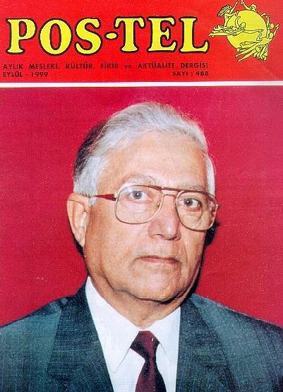 Niyazi Çetin, Kurucularından ve yazarlarından olduğu Pos-Tel Dergisinin Kapağında.  Eylül 1999